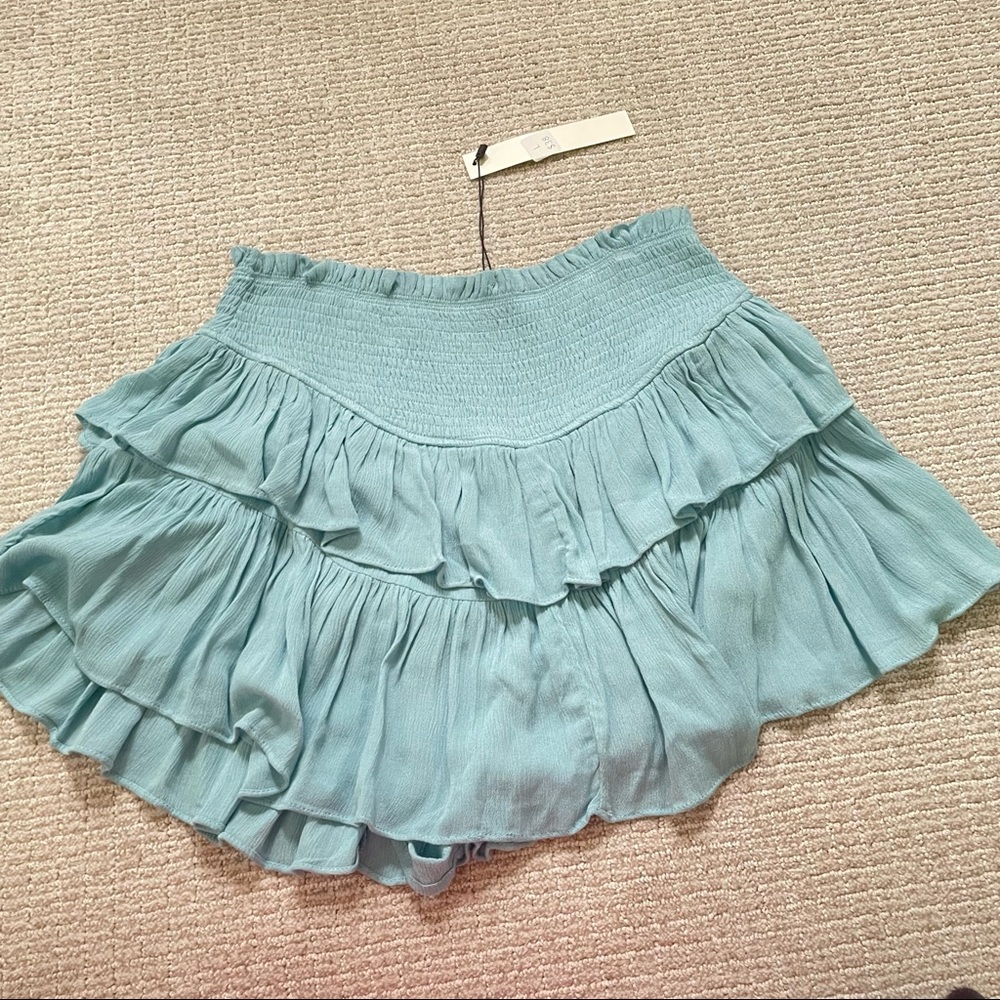 Mustard Seed blue ruffle skort size L